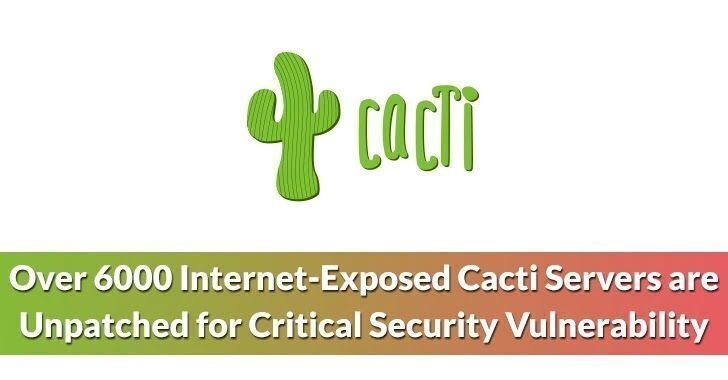 [GBHackers] Over 6000 Internet-Exposed Cacti Servers are Unpatched for Critical Security Vulnerability